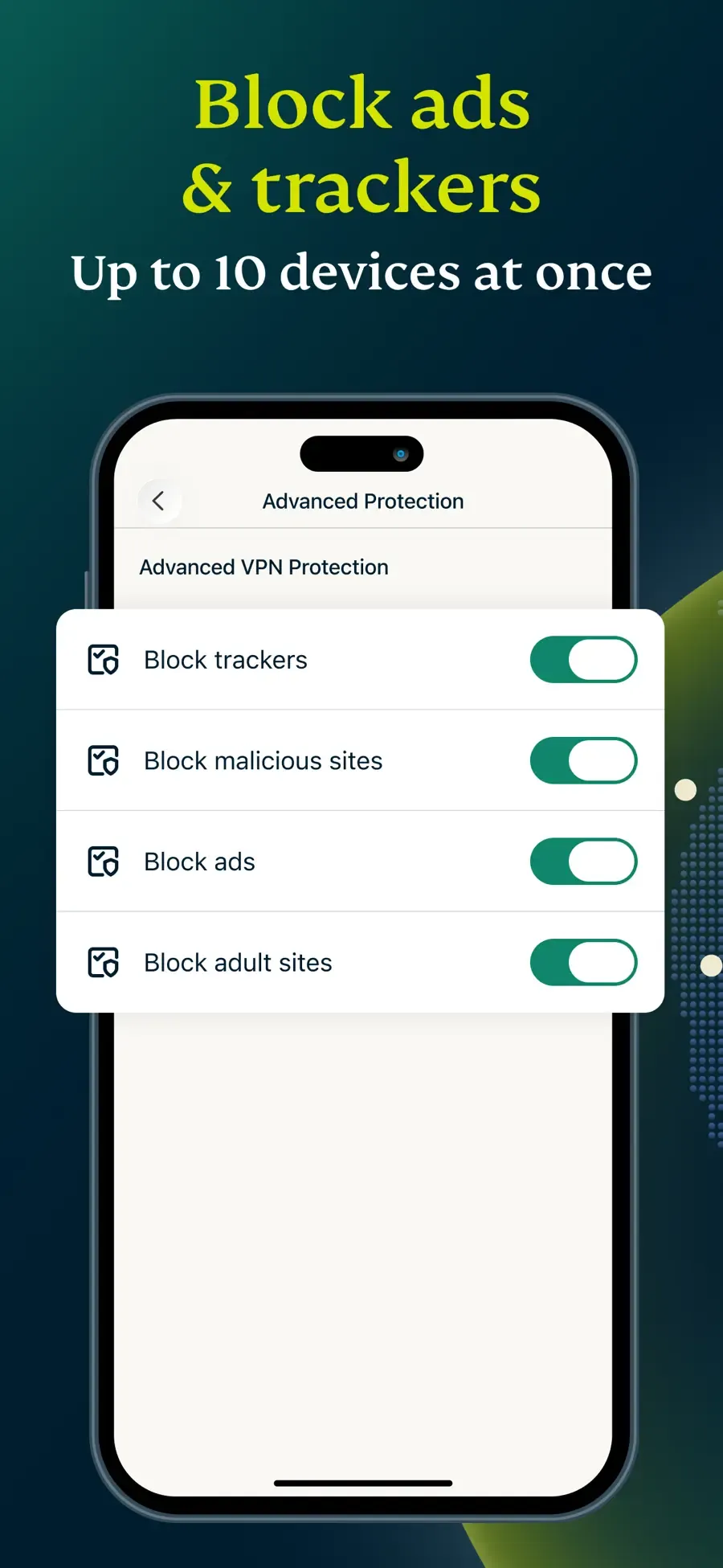 Nastavení pokročilé ochrany v mobilní aplikaci ExpressVPN